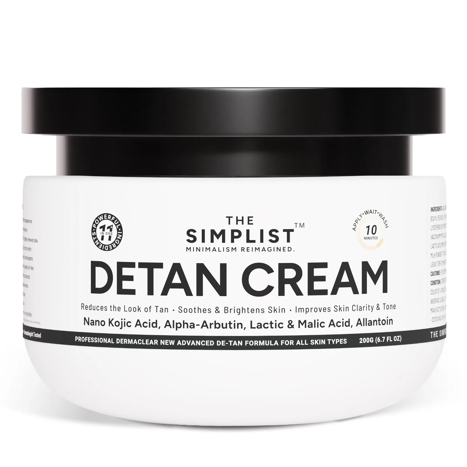 The Simplist Advanced De-Tan Polish Face Mask Cream | Professional Tan Removal & Skin Brightening Formula | Advanced De-Tan Formula for All Skin Types | 200g
